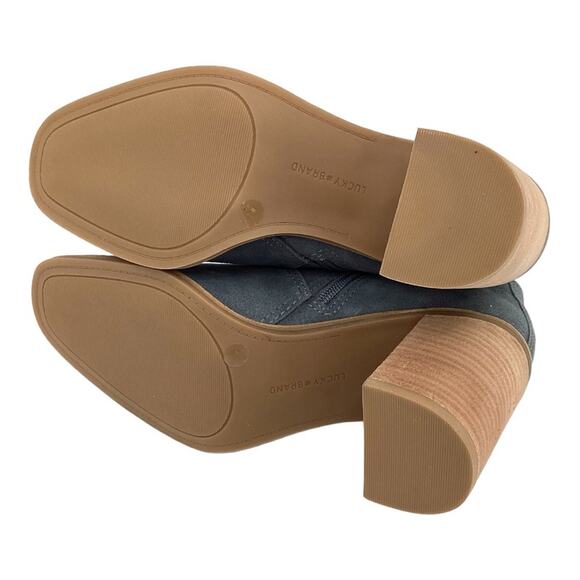 Lucky Brand Pellyon Stack Heel Bootie Castle Rock Gray Size 7.5 NWT $149 MSRP - Picture 6 of 7